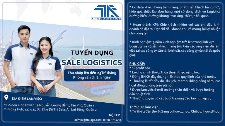 Tuyển dụng Sale Logistics